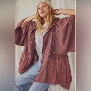 Free People Hey Girl hoodie in spring dust